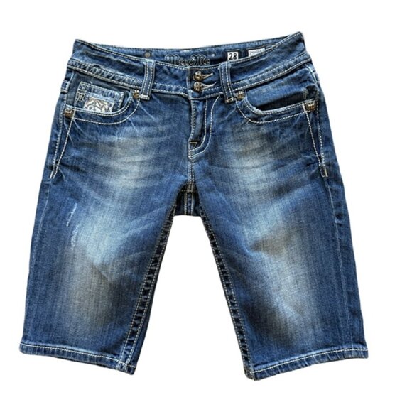 โจ MISS ME Low Rise Bermuda Jean Shorts ๐โ๏ธ Size 28 โจ - Picture 2 of 14